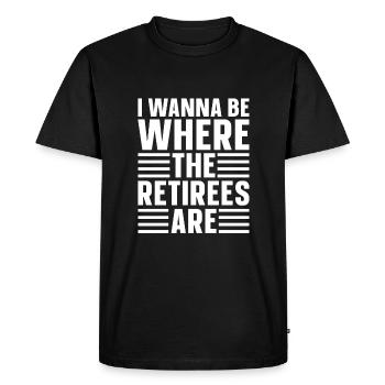 Pensioner Pension Funny - Men's Premium Organic T-Shirt - black - Front - Nico (187cm)