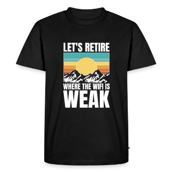 Pension de retraite Wi-Fi - T-shirt Premium bio Homme - noir - Devant - Nico (187cm)