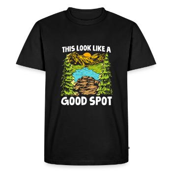 Boy Scout Cool - Men's Premium Organic T-Shirt - black - Front - Nico (187cm)