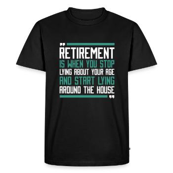 Pensioner pension funny - Men's Premium Organic T-Shirt - black - Front - Nico (187cm)
