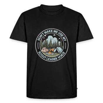 Éclaireur - T-shirt Premium bio Homme - noir - Devant - Nico (187cm)