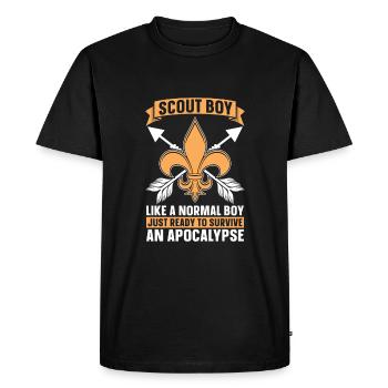 Boy Scout Boy - Men's Premium Organic T-Shirt - black - Front - Nico (187cm)