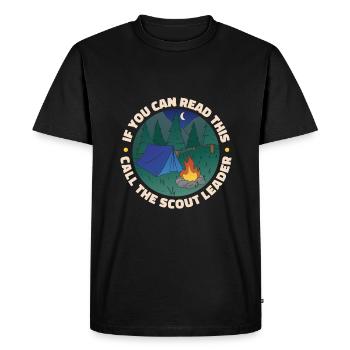 Scout Guide - Men's Premium Organic T-Shirt - black - Front - Nico (187cm)