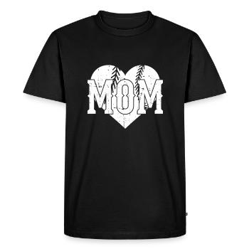 Baseball Maman Baseball Maman - T-shirt Premium bio Homme - noir - Devant - Nico (187cm)