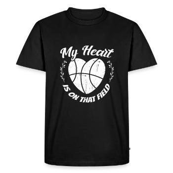 Baseball Maman Baseball Maman - T-shirt Premium bio Homme - noir - Devant - Nico (187cm)