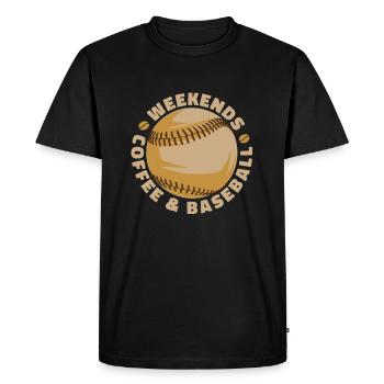 Baseball Baseball Maman - T-shirt Premium bio Homme - noir - Devant - Nico (187cm)