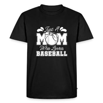Baseball Baseball Maman - T-shirt Premium bio Homme - noir - Devant - Nico (187cm)