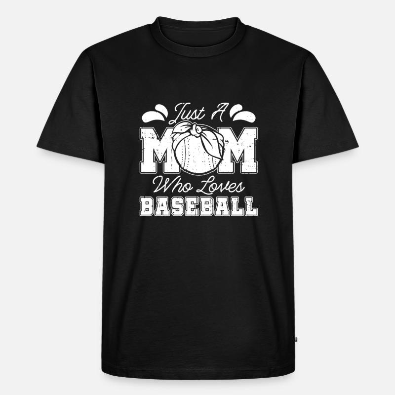 Baseball Baseball Mama - Männer Premium Bio T-Shirt - Schwarz