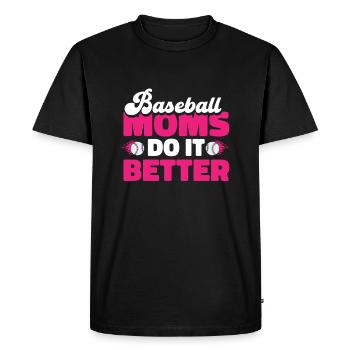 Baseball Maman Baseball Maman - T-shirt Premium bio Homme - noir - Devant - Nico (187cm)