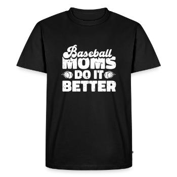 Baseball Baseball Maman - T-shirt Premium bio Homme - noir - Devant - Nico (187cm)