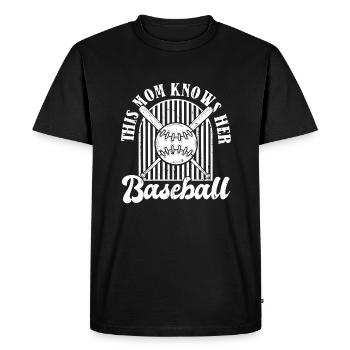Baseball Baseball Maman - T-shirt Premium bio Homme - noir - Devant - Nico (187cm)