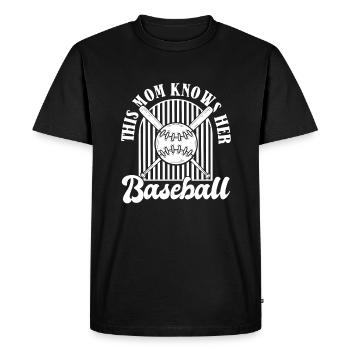 Baseball Baseball Maman - T-shirt Premium bio Homme - noir - Devant - Nico (187cm)