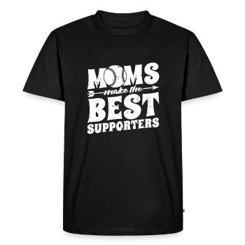 Baseball Baseball Maman - T-shirt Premium bio Homme - noir - Devant - Nico (187cm)