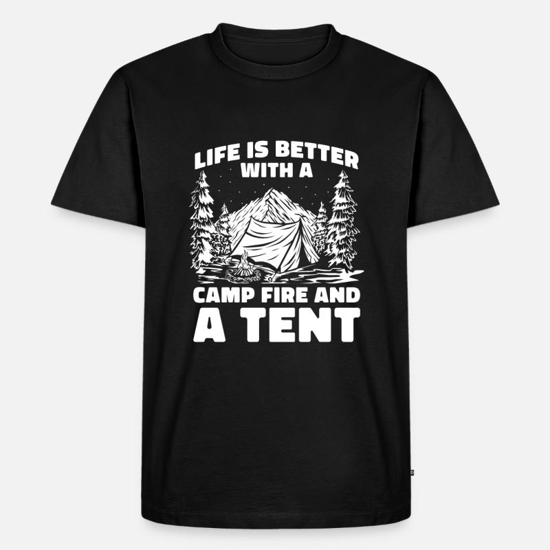 Pfadfinder - Männer Premium Bio T-Shirt - Schwarz