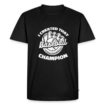 Baseball Baseball Maman - T-shirt Premium bio Homme - noir - Devant - Nico (187cm)
