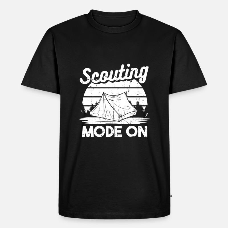 Pfadfinder - Männer Premium Bio T-Shirt - Schwarz