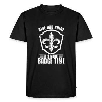 Éclaireur - T-shirt Premium bio Homme - noir - Devant - Nico (187cm)