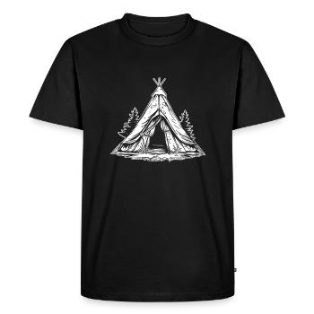 éclaireur - T-shirt Premium bio Homme - noir - Devant - Nico (187cm)