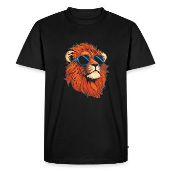 Lunettes de soleil Lion - T-shirt Premium bio Homme - noir - Devant - Nico (187cm)