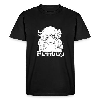 Anime Manga Kawaii Femboy Anime - T-shirt Premium bio Homme - noir - Devant - Nico (187cm)