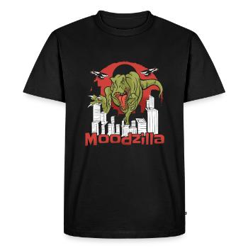 Dinosaure T Rex Drôle - T-shirt Premium bio Homme - noir - Devant - Nico (187cm)
