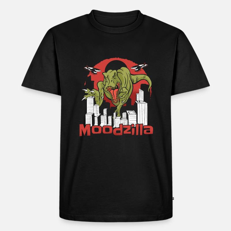 Dinosaurier T Rex Witzig - Männer Premium Bio T-Shirt - Schwarz
