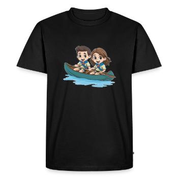 Éclaireur - T-shirt Premium bio Homme - noir - Devant - Nico (187cm)