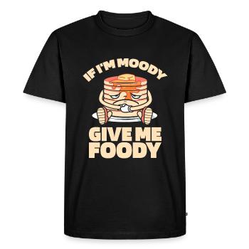 Crêpes Drôles Si Je Suis De Mauvaise Humeur Donnez-Moi Gourmand - T-shirt Premium bio Homme - noir - Devant - Nico (187cm)