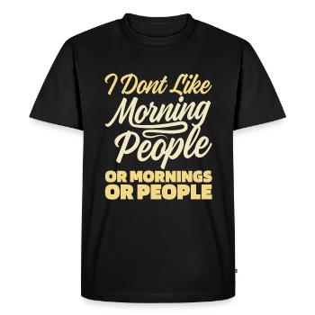 Humour noir Drôle - T-shirt Premium bio Homme - noir - Devant - Nico (187cm)