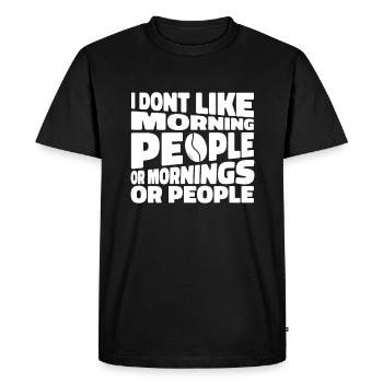 Humour noir Drôle - T-shirt Premium bio Homme - noir - Devant - Nico (187cm)