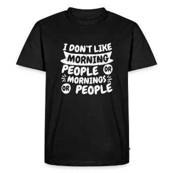 Humour noir Drôle - T-shirt Premium bio Homme - noir - Devant - Nico (187cm)