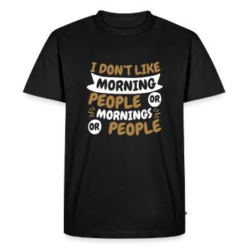Humour noir Drôle - T-shirt Premium bio Homme - noir - Devant - Nico (187cm)