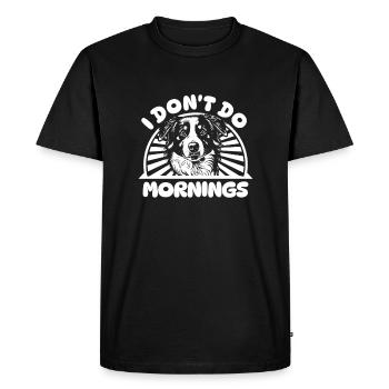 Bouvier bernois drôle je ne fais pas les matins - T-shirt Premium bio Homme - noir - Devant - Nico (187cm)