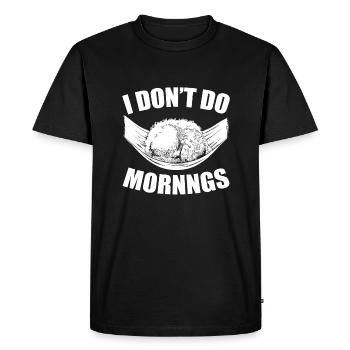 Golden Doodle Drôle Je Ne Fais Pas De Matins - T-shirt Premium bio Homme - noir - Devant - Nico (187cm)