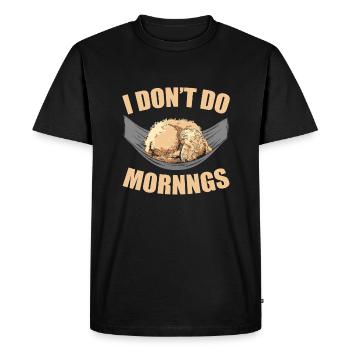 Golden Doodle Drôle Je Ne Fais Pas De Matins - T-shirt Premium bio Homme - noir - Devant - Nico (187cm)
