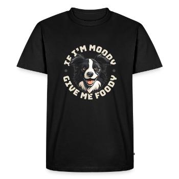 Border Collie Drôle Si Je Suis De Mauvaise Humeur Donnez-Moi Gourmand - T-shirt Premium bio Homme - noir - Devant - Nico (187cm)