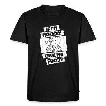Mouette Drôle Si Je Suis De Mauvaise Humeur Donnez-Moi Gourmand - T-shirt Premium bio Homme - noir - Devant - Nico (187cm)