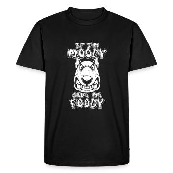 Bull Terrier Drôle Si Je Suis De Mauvaise Humeur Donnez-Moi Gourmand - T-shirt Premium bio Homme - noir - Devant - Nico (187cm)