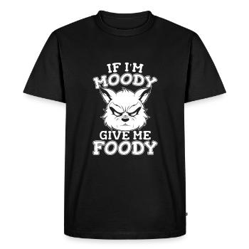 Red Panda Funny If Im Moody Give Me Foody - Men's Premium Organic T-Shirt - black - Front - Nico (187cm)