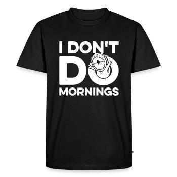 Caméléon Caméléon Drôle Je Ne Fais Pas De Matins - T-shirt Premium bio Homme - noir - Devant - Nico (187cm)
