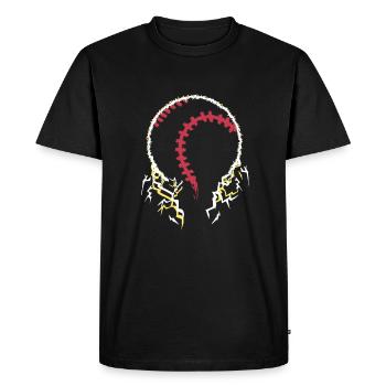 Base-ball - T-shirt Premium bio Homme - noir - Devant - Nico (187cm)