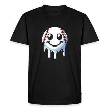 Base-ball - T-shirt Premium bio Homme - noir - Devant - Nico (187cm)