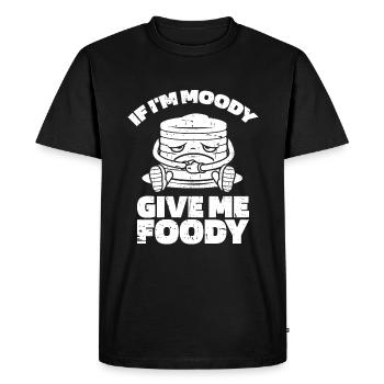 Crêpes Drôles Si Je Suis De Mauvaise Humeur Donnez-Moi Gourmand - T-shirt Premium bio Homme - noir - Devant - Nico (187cm)