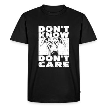 Greyhound Greyhound Drôle Ne Pas Savoir Ne Pas S’En Souci - T-shirt Premium bio Homme - noir - Devant - Nico (187cm)