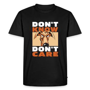 Greyhound Greyhound Drôle Ne Pas Savoir Ne Pas S’En Souci - T-shirt Premium bio Homme - noir - Devant - Nico (187cm)