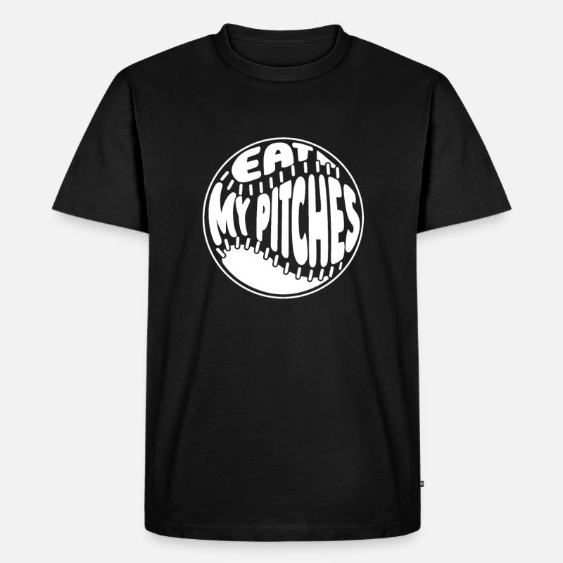Baseball Witzig - Männer Premium Bio T-Shirt - Schwarz
