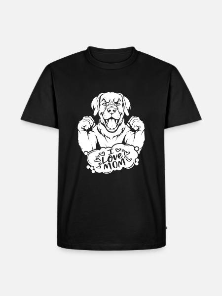 Bouvier bernois J’aime maman - T-shirt Premium bio Homme - noir