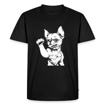 Fitness Chihuahua Chien - T-shirt Premium bio Homme - noir - Devant - Nico (187cm)