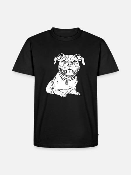 American Bully Souriant - T-shirt Premium bio Homme - noir