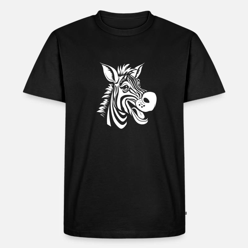 Zebra - Männer Premium Bio T-Shirt - Schwarz